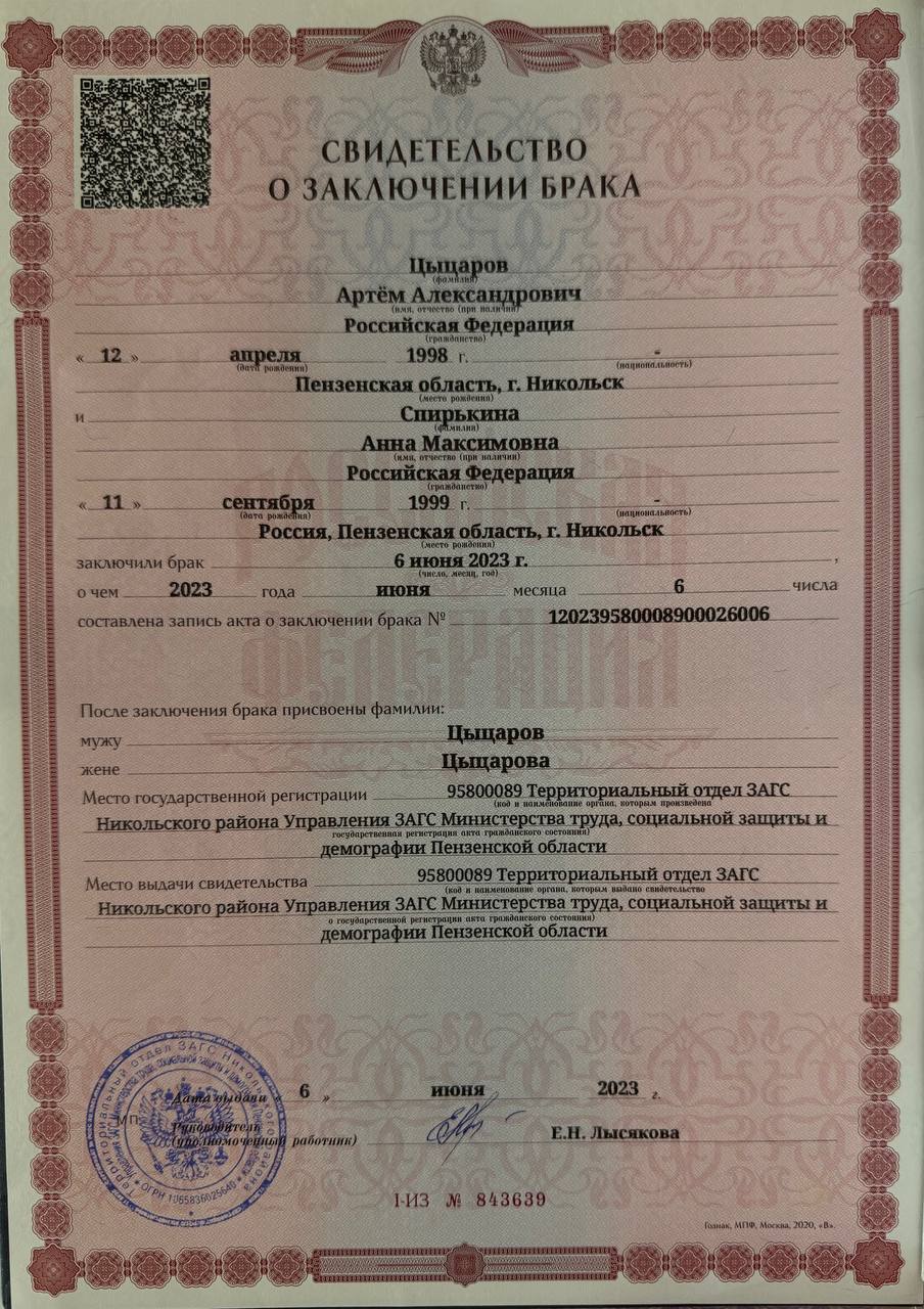 Цыцарова Анна Максимовна 8